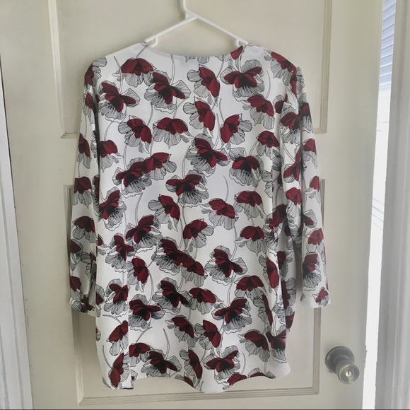 Alfani Floral Print Wrap Blouse women's top - Picture 3 of 5